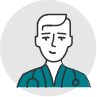 Male physician icon