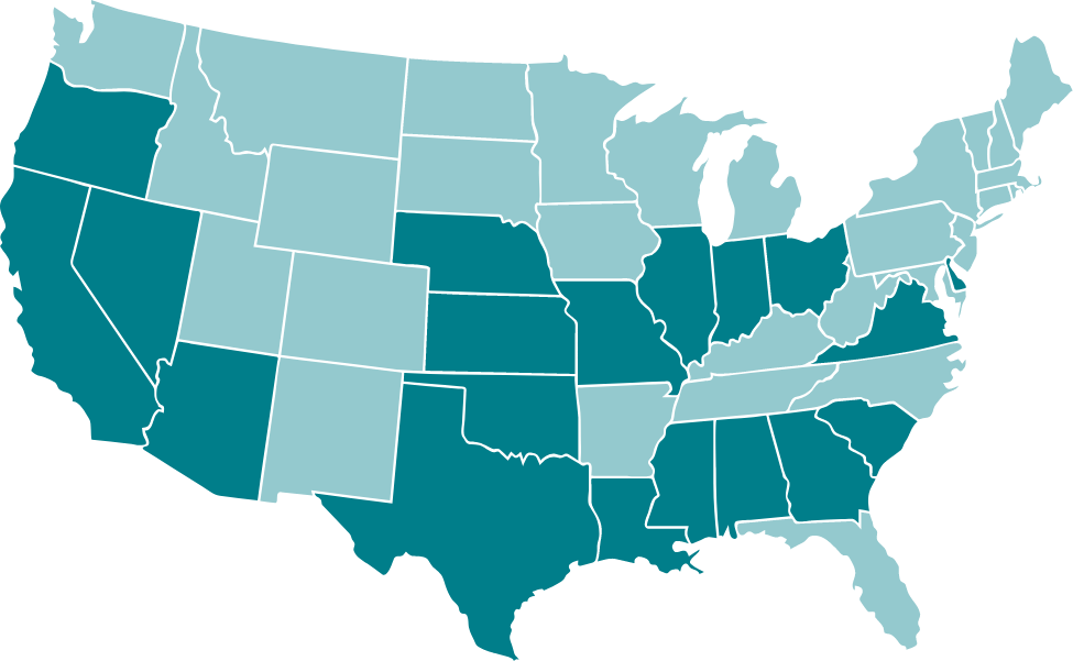 Map of Traditions Health locations by state