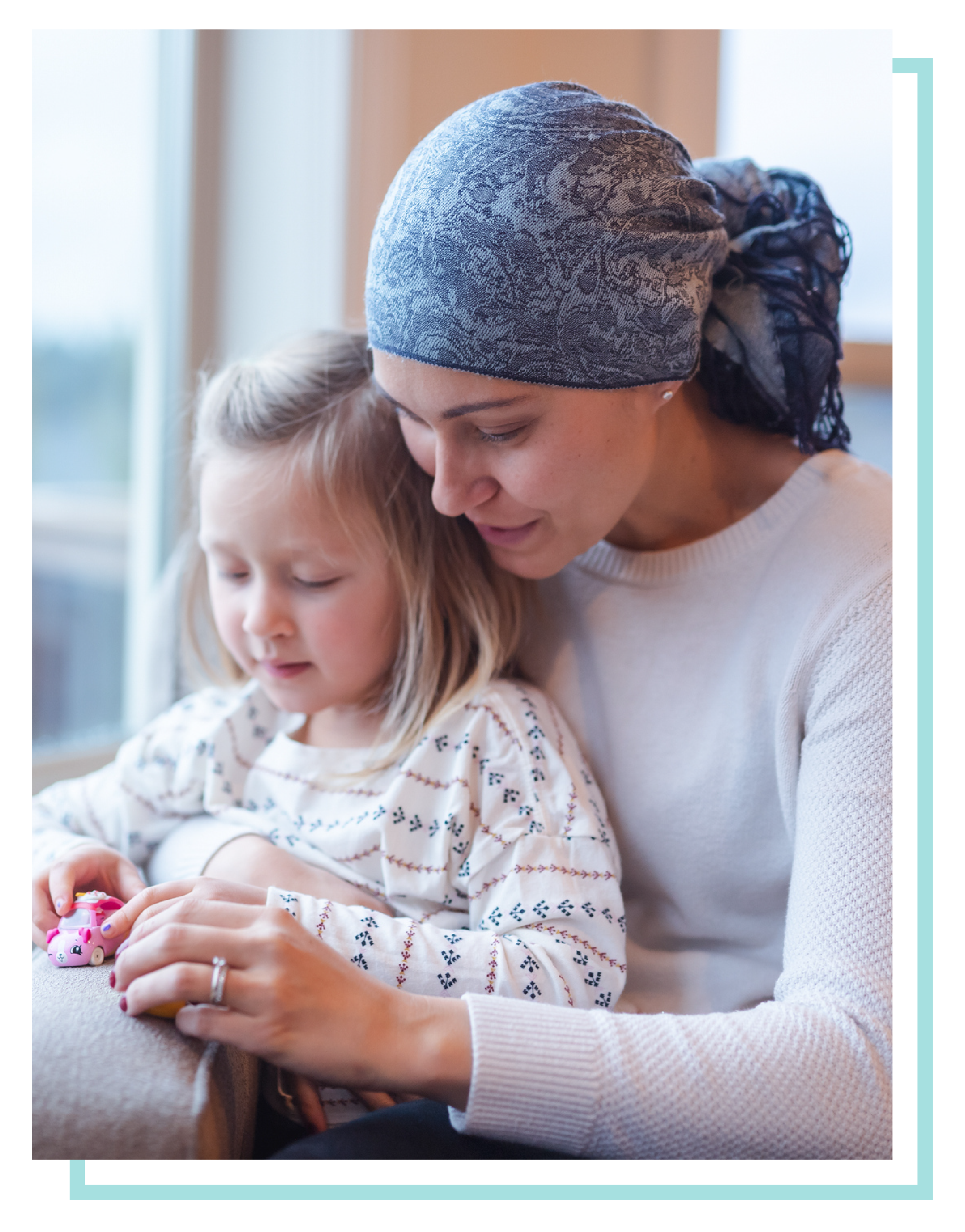 Palliative care woman playing with a child