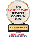 Award icon for top hospice care services company for 2022