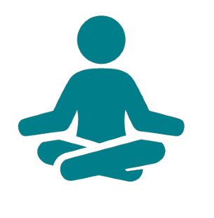 Person meditating icon